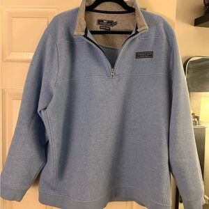 Vineyard Vines Light Blue Zip-Up Sweater